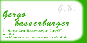 gergo wasserburger business card